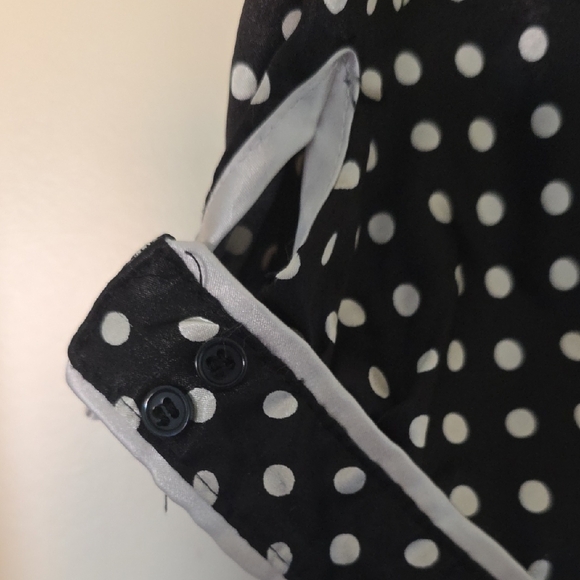 Toi et Moi Black and White Polka Dot Blouse - Picture 3 of 6